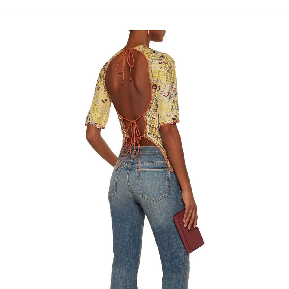 Isabel Marant open  back silk/satin shirt
